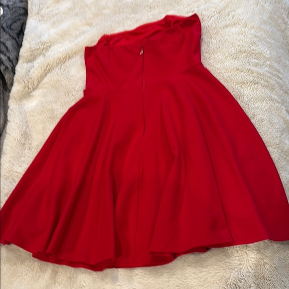 lulus Elegant Red Strapless Dress - Picture 3 of 8